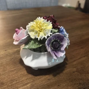 HB Hand Made Hand Painted Radnor Bone China Staffordshire England Floral... - Picture 1 of 9