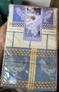 Home Wear Jacquard Tischdecke, 60” x 84” länglich, 100% Baumwolle, Hühner - Bild 1 von 5