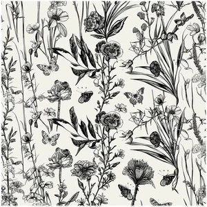 Leaf Wallpaper Peel and Stick 17.3"x78.8" Self Adhesive Wallpaper Beige and B... - Picture 1 of 7