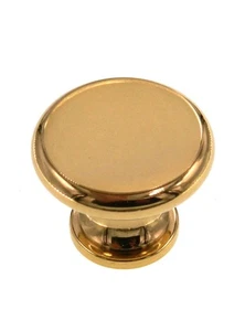 Amerock Advantage Bright Brass 1-1/4" Round Cabinet Knob Pull BP1961-B - Picture 1 of 4