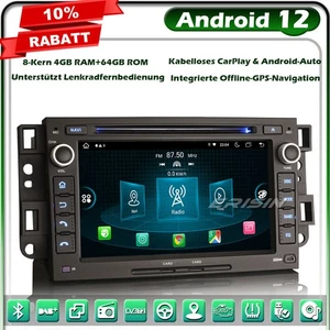 8-Kern 64GB Android 14.0 GPS Autoradio Navi Chevrolet Aveo Captiva Epica CarPlay - Bild 1 von 22