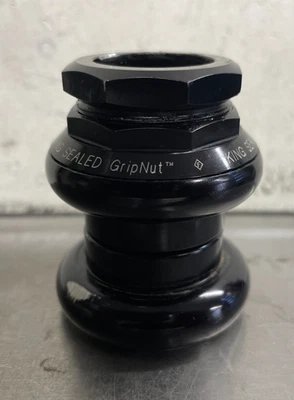 Auriculares roscados Chris King Vintage 1 1/8 Gripnut negros sin logotipo cojinete sellado Foto 1 de 4