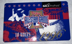 Tarjeta telefónica Phillies All Star Game MCI 1996 prepago 10 unidades - Imagen 1 de 4