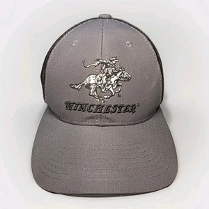Winchester Firearms Hat Baseball Cap Snapback Gray/Black One Size Cowboy Logo - Picture 1 of 13