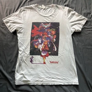Darkstalkers BB Kapuze Charakter Collage weiß T-Shirt Erwachsene Größe Large 21x25 - Bild 1 von 3