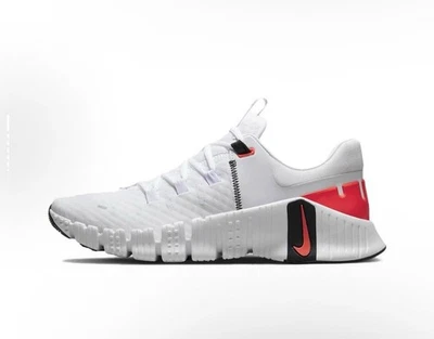 Nike Free Metcon 5 White Bright Crimson Mens Gym Training Shoes DV3949-100 - Image 1 of 4