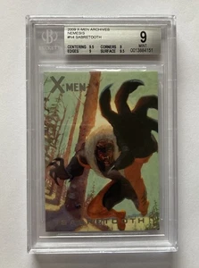 MARVEL 2009 X-MEN ARCHIVES N4 NEMESIS INSERT TRADING CARD SABRETOOTH BECKET 9 - Picture 1 of 2