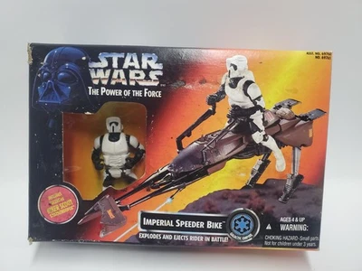 Kenner 1995 星球大战 POTF2 帝国加速自行车 骑手 童子军 全新未拆封 完整 — 第 1/4 张图片