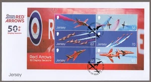 Jersey 2014 FDC MS Red Arrows 50 Seasons - Picture 1 of 1