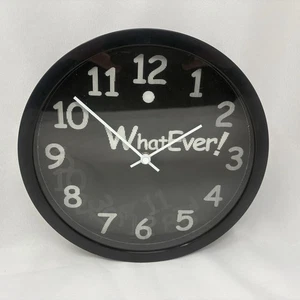 lenticular Whatever Wall Clock Falling Numbers Black - Picture 1 of 6