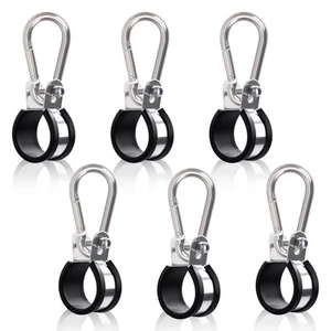 Stainless Steel 3-in-1 Air Hose Clamps for Truck Trailer 6 Pack - Picture 1 of 6