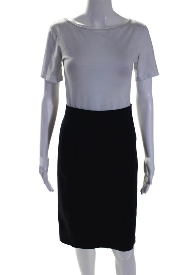 Falda lápiz Helmut Lang para mujer hasta la rodilla azul medianoche talla pequeña Foto 1 de 4