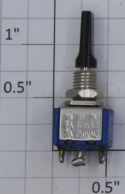 Mini interruptor de palanca de apagado central Radio Shack 275-664 DPDT 6A a 125 VCA Foto 1 de 2