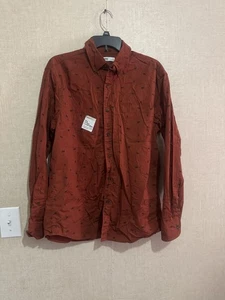 Sonoma Men’s Long Sleeve Button Down Shirt Sz L Front Pocket - Picture 1 of 9