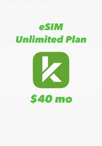 Cricket eSIM 5G / LTE $40 Unlimited Data Talk and Text - Photo 1 sur 3