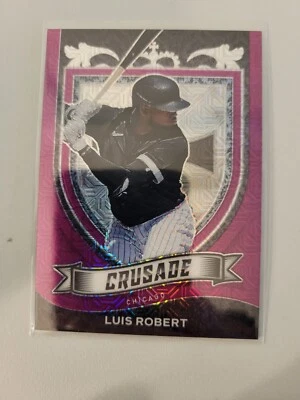 Luis Robert Crusade Purple Mojo 17/99 2021 Panini Chronicles  Baseball - Image 1 of 2