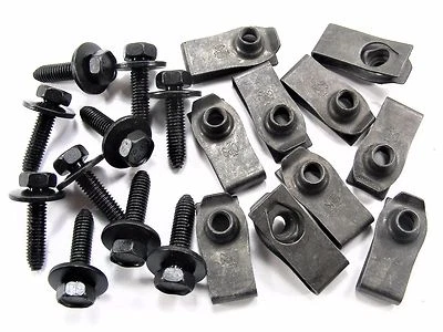 Pernos de cuerpo y clips de tuerca en U DATSUN - M6-1,0 x 25 mm de largo - 10 mm hexagonal - 20 piezas (10ea) #143 Foto 1 de 4