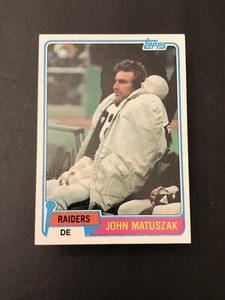 1981 TOPPS JOHN MATUSZAK #255 OAKLAND RAIDERS CARD Ice Pirates