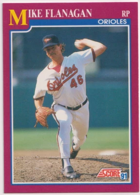 1991 Score Traded #2T Mike Flanagan Baltimore Orioles - Image 1 of 2