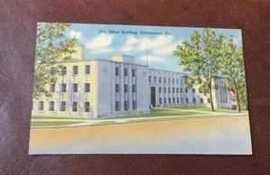 STADTBÜROGEBÄUDE TALLAHASSEE FLORIDA LEINEN POSTKARTE UNBESENDET KOSTENLOSER VERSAND - Bild 1 von 2