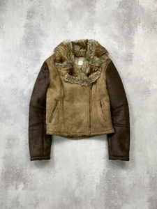 Sarah Pacini Shearling Leather Fur Jacket Size S - Picture 1 of 17