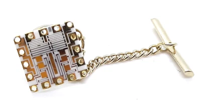 Chip de computadora - Pin de solapa de corbata dorado para hombre joyería Foto 1 de 4