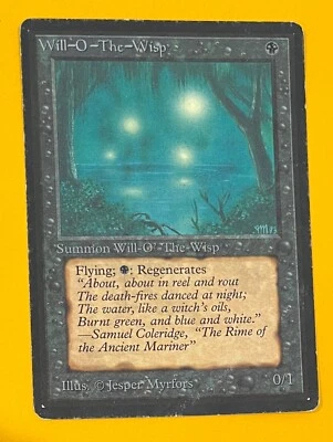 MTG WILL-O-THE-WISP  Beta (OldManMTG 004-968) - Image 1 of 4