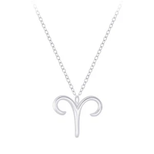 Aries Zodiac Sign Necklace - 18 Inches - 925 Sterling Silver - Picture 1 of 1