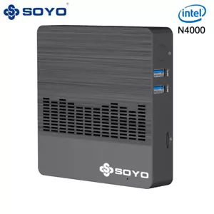 Mini PC silenciosa Intel N4000 sin ventilador 6 GB DDR4 RAM 64 GB SSD HDMI VGA 4K LAN WIFI BT - Imagen 1 de 11