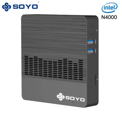 Intel N4000 Fanless Silent Mini PC 6GB DDR4 RAM 128GB SSD HDMI VGA 4K LAN WIFI - Image 1 of 4