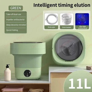 Mini Washer Portable Washing Machine Foldable Washer Spin Dryer Small Travel 11L - Picture 1 of 16