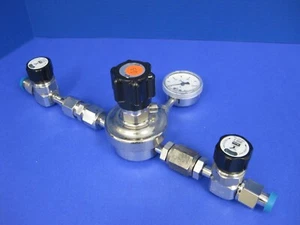 Veriflo HFR902 Regolatore Gas Stick Assy con Valvole Parker 955I e Manometro 0-160 psi - Foto 1 di 8