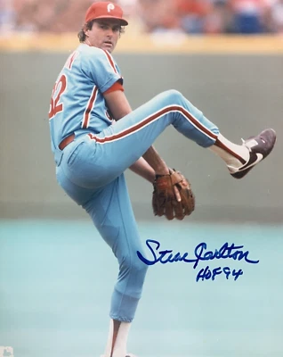 Steve Carlton HOF '94 Philadelphia Phillies Autographed Photo 8x10 Signed - Image 1 of 4