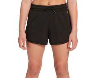 C64 DICK’S Sporting Goods Girls S Mid-Rise Mesh Performance Shorts Pure Black - Picture 1 of 1