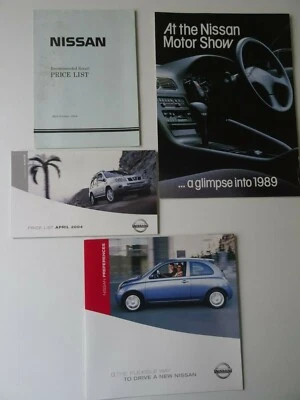 4 NISSAN BROCHURES & PRICE LISTS 1984 - 2004.  200SX & PRAIRIE 1989 MOTOR SHOW - Image 1 of 4