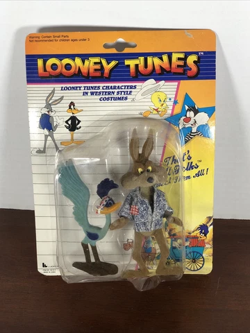 New/Sealed Road Runner & Wile E. Coyote Western Costumes Lucky Bell 1989 Figures Cover