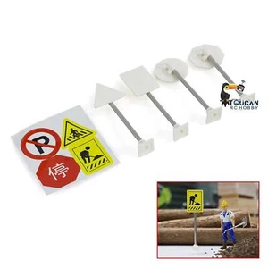 Deko Verkehrsschild für 1/14 RC Baufahrzeuge ferngesteuertes Auto - Bild 1 von 5