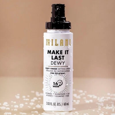 MILANI Make It Last Setting Spray DEWY 60mL 16hr hydrates illuminates - Image 1 of 4