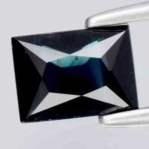 0.78Ct Natural Blue-Green Sapphire Bangkaja Heated Baguette Shape Loose Gemstone - Picture 1 of 2