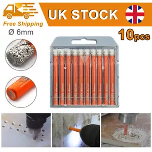 10pcs/set 6mm Diamond Drilling Bits Dry Hole Saw Cutter for Stone Granite Marble - Imagen 1 de 10