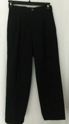 Pantalones de vestir formales negros Dockers para niños talla 10 regular (24x24) 100 % algodón Foto 1 de 4