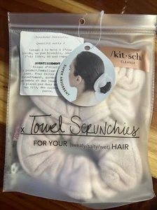 Kitsch Towel Hair Scrunchies Set 2 Blush Color Absorbent Tame Frizz Free Ship - Picture 1 of 2