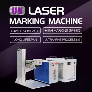 Máquina de marcado láser UV grabadora láser 110*110 mm JPT UV láser S&A enfriador de agua - Imagen 1 de 11