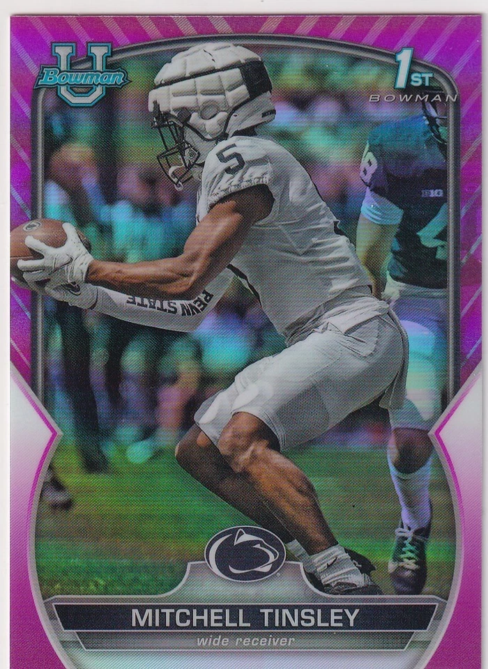 2022 BOWMAN CHROME PINK REFRACTORS 1ST RC MITCHELL TINSLEY FIRST ROOKIE GE-159 - Image 1 of 1