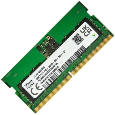 New SK Hynix 8GB (1x8GB) Laptop Memory RAM 5600Mhz DDR5 -5600B Non-ECC  SODIMM - Image 1 of 2
