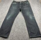 Fidelity 5011 Sabbath Rinse Jeans Men?S Sz 36X29 Dark Blue Washed Chewed Up Boot
