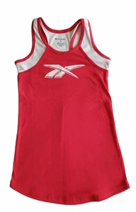 Reebok Kids Athletic Girls Tank Top Size 5 Sleeveless Red/White Racerback Shirt  - Picture 1 of 4