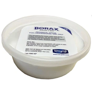 Flujo de fusión contenedor de bórax de 1/2 libra 8 oz. Platos de crisol para esmaltar para oro - Imagen 1 de 4