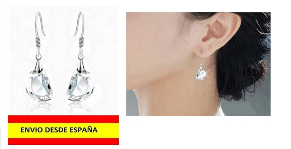 Orecchino Pendente Con Zirconi Bellissimo Per Donne Regalo Elegante - Immagine 1 di 1