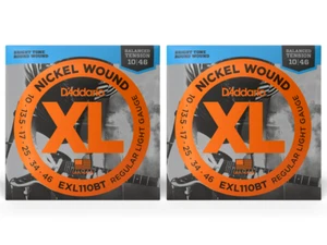2-Pack D'Addario EXL110BT Regular Light Nickel Wound Electric Strings .10-.46 - Picture 1 of 5